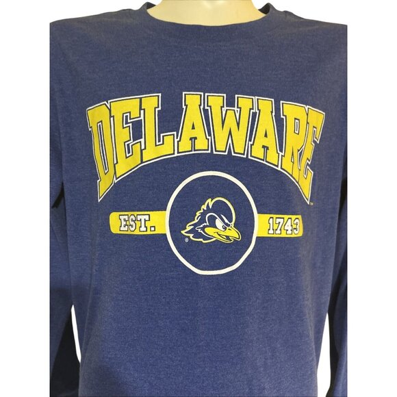 NEW Delaware Fightin' Blue Hens Colosseum Blue LS Crew Neck Shirt Youth M 12-14 - Picture 2 of 5